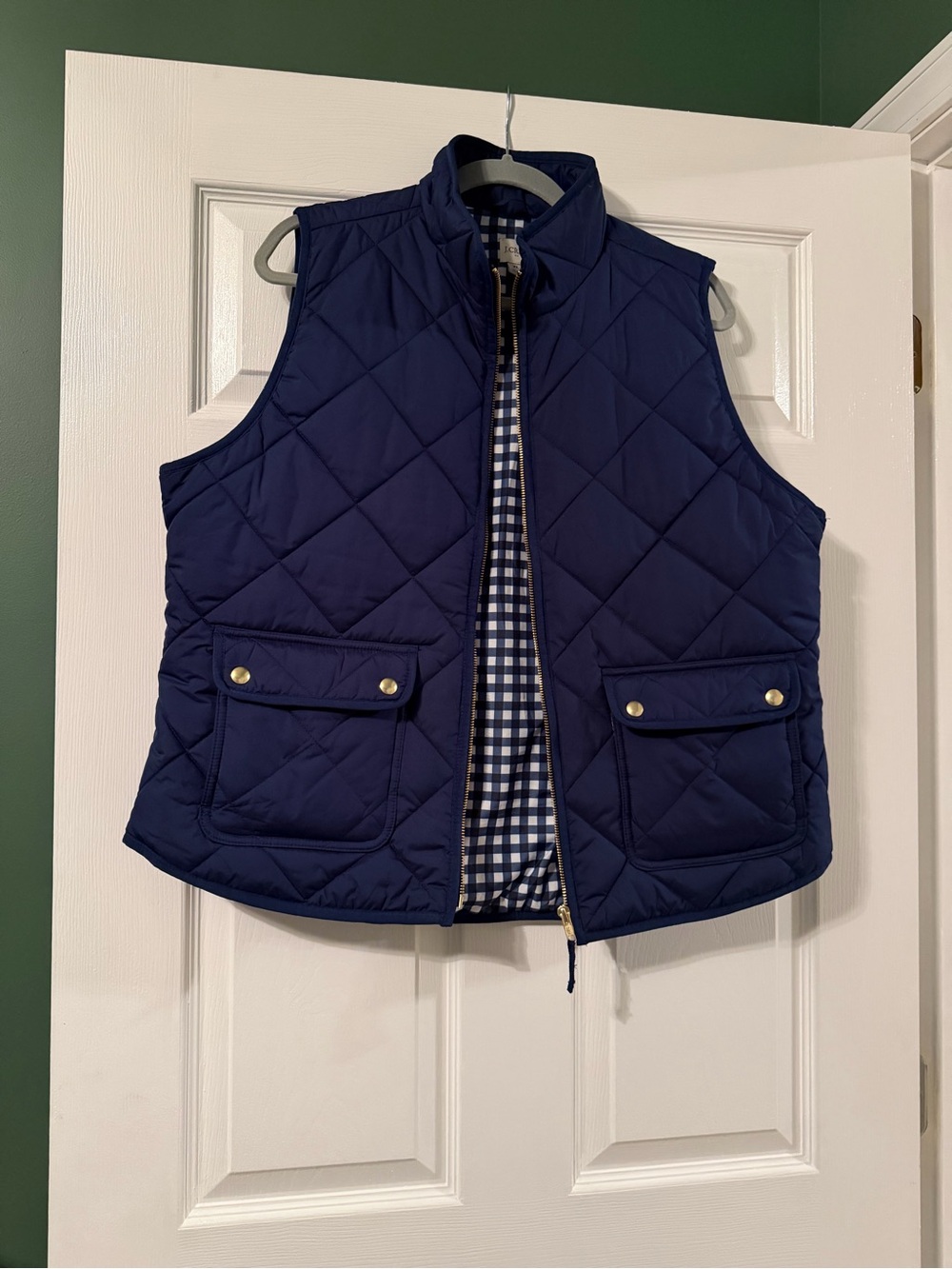 Women’s J.Crew Quilted Navy Puffer Vest